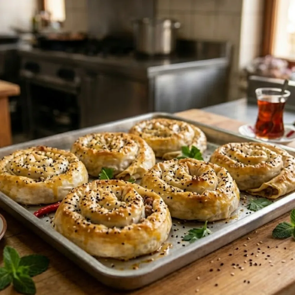 Ispanaklı Gül Böreği
