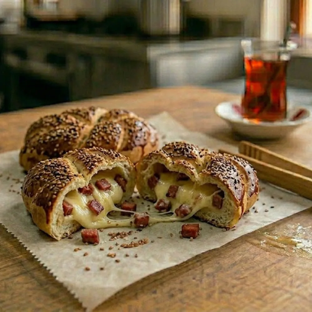 Sucuk Kaşarlı Simit